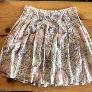 Pleated batik design skirt